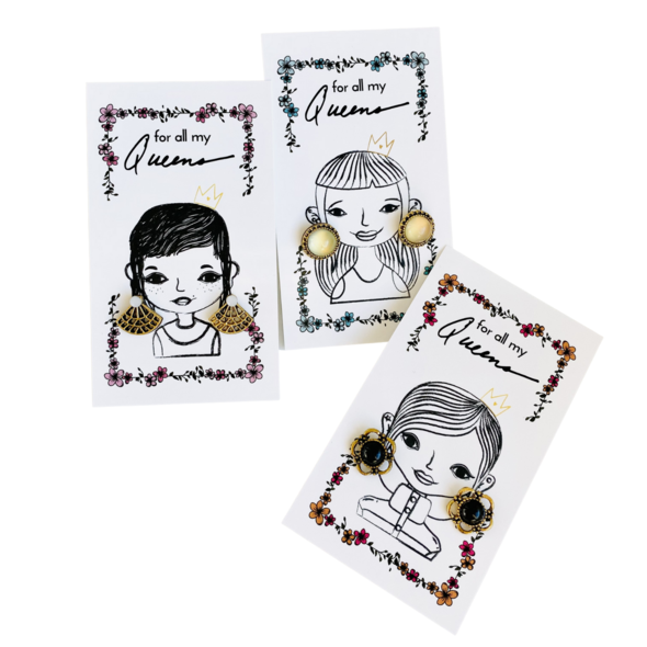 Tiny Gift Society - All My Queens Vintage Earrings