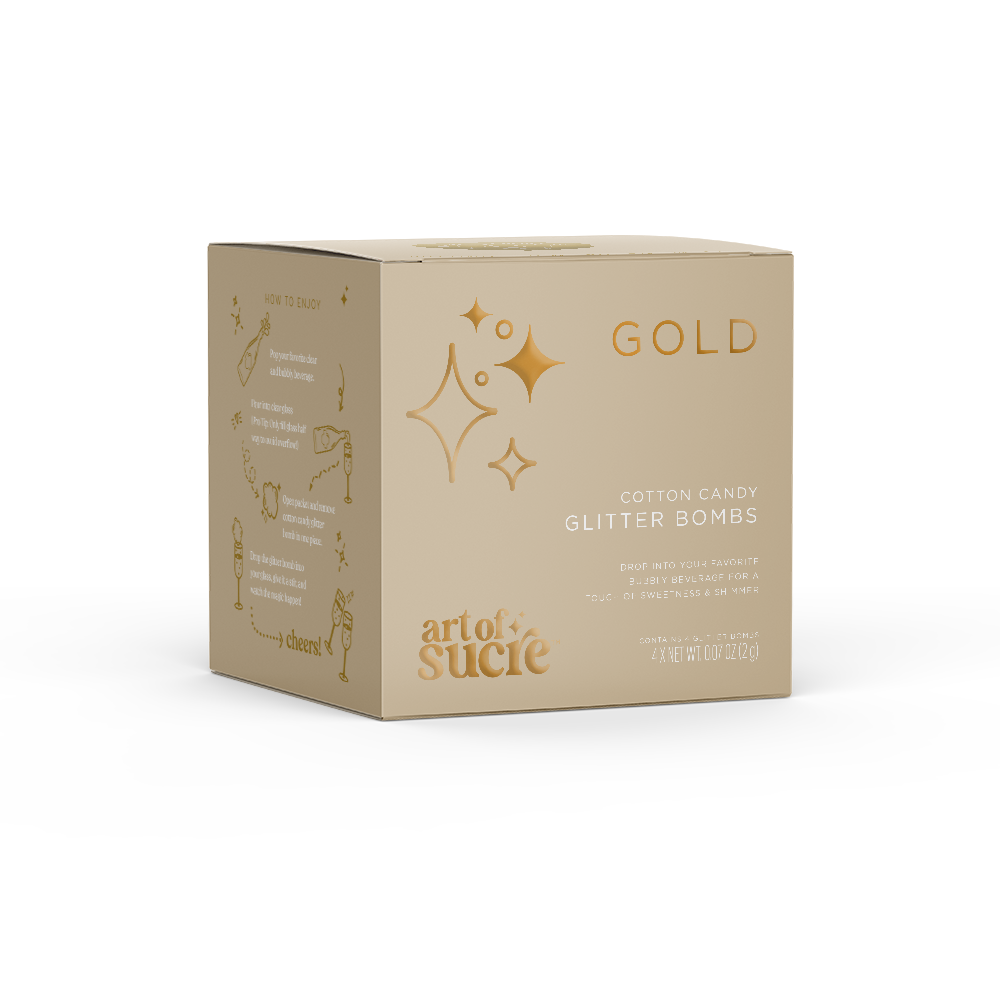 Art of Sucre - Gold Cotton Candy Drink Glitter Bombs