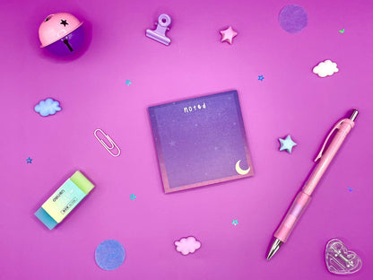 Celestial Sticky Notes Post It - Crescent Moon