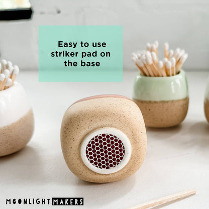 Moonlight Makers - Ceramic Match Holders  With  Matches
