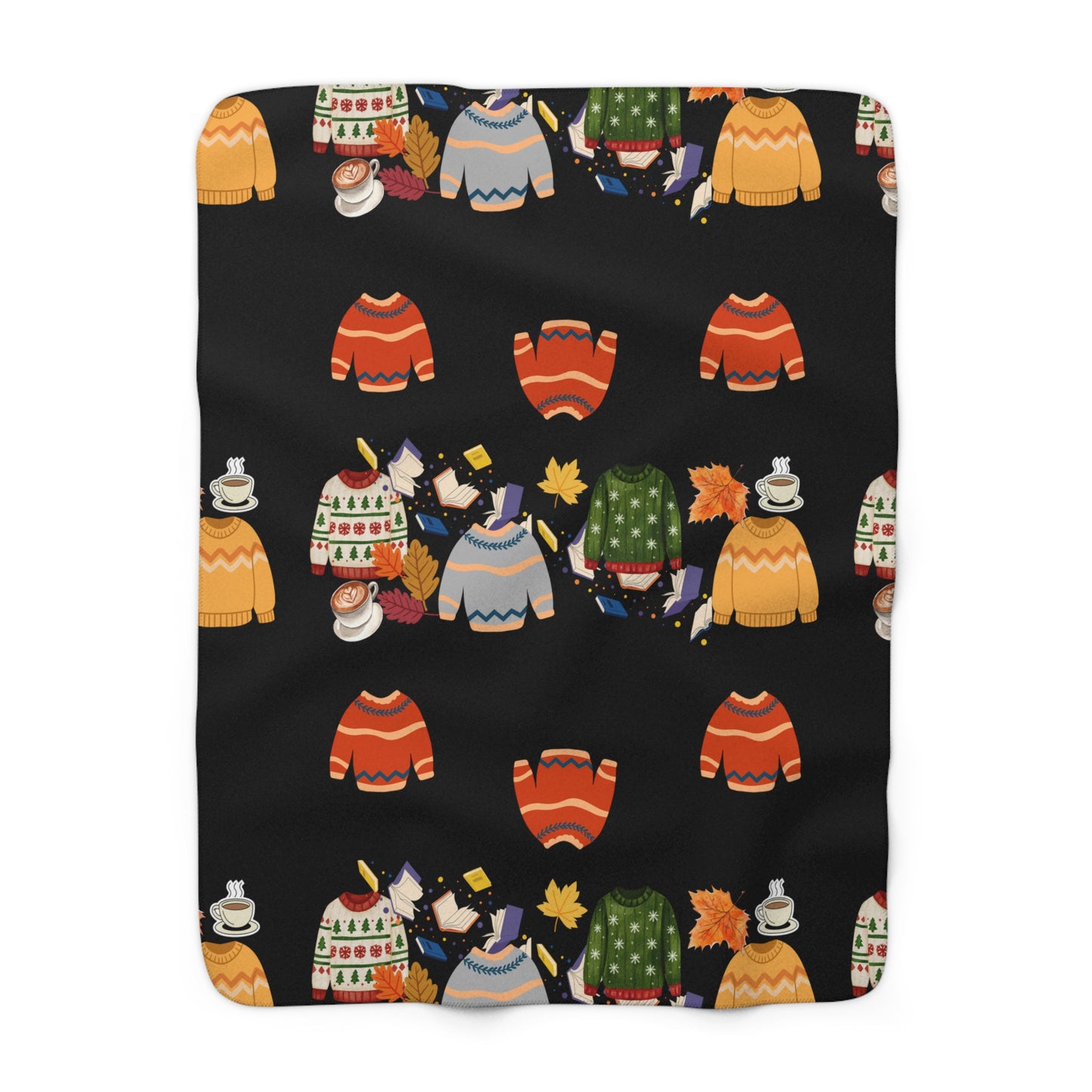 Sweater Weather Fleece Blanket - Perfect for Winter, Holidays, & Snuggling Up -Book Blanket