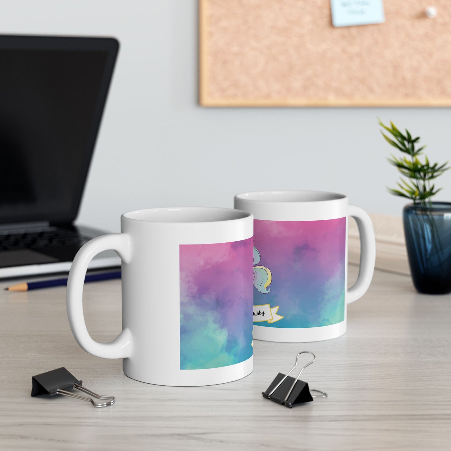 Stabby Unicorn Ceramic Mug - Colorful Coffee Cup