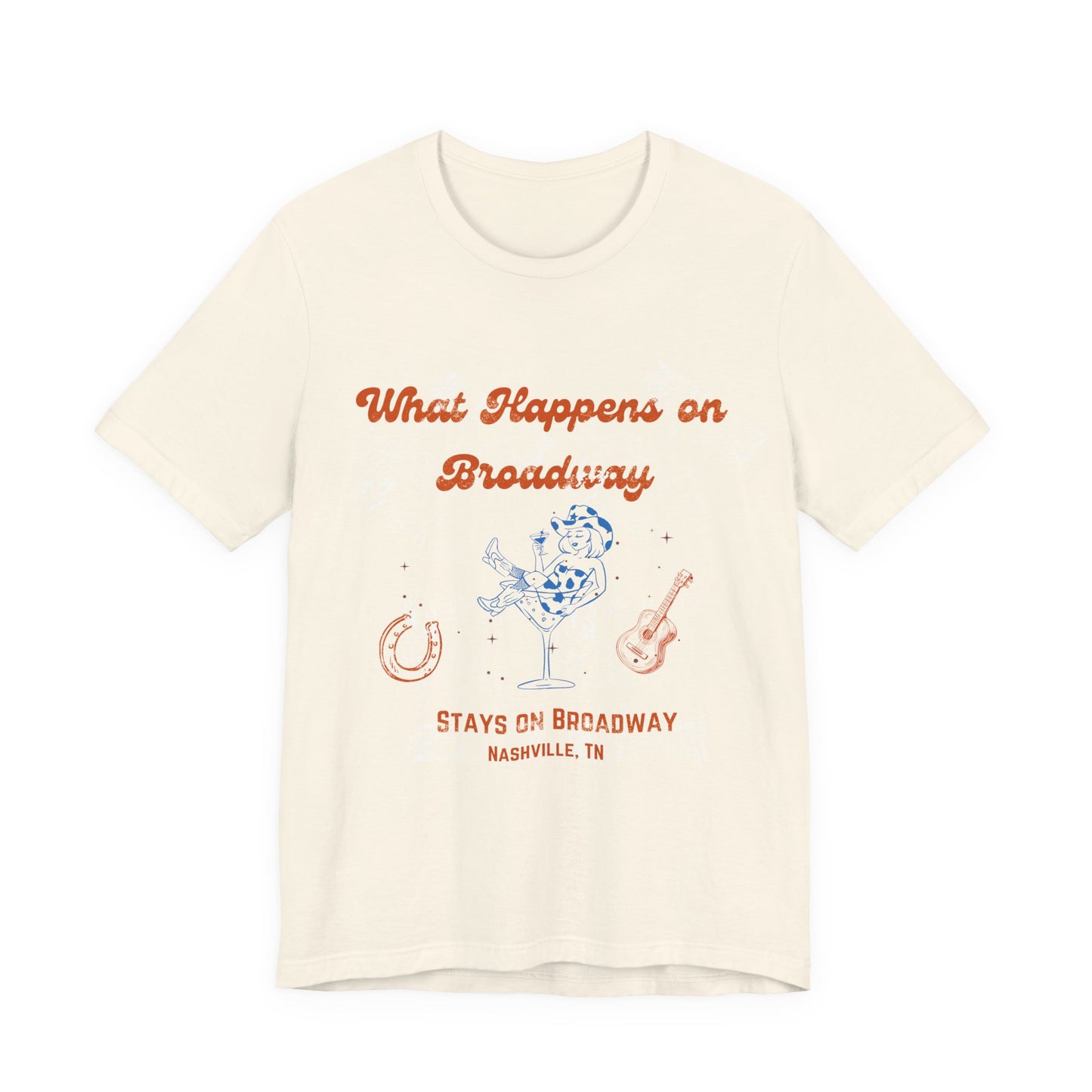 Broadway Nashville Graphic Tee — "What Happens on Broadway" Souvenir T‑Shirt