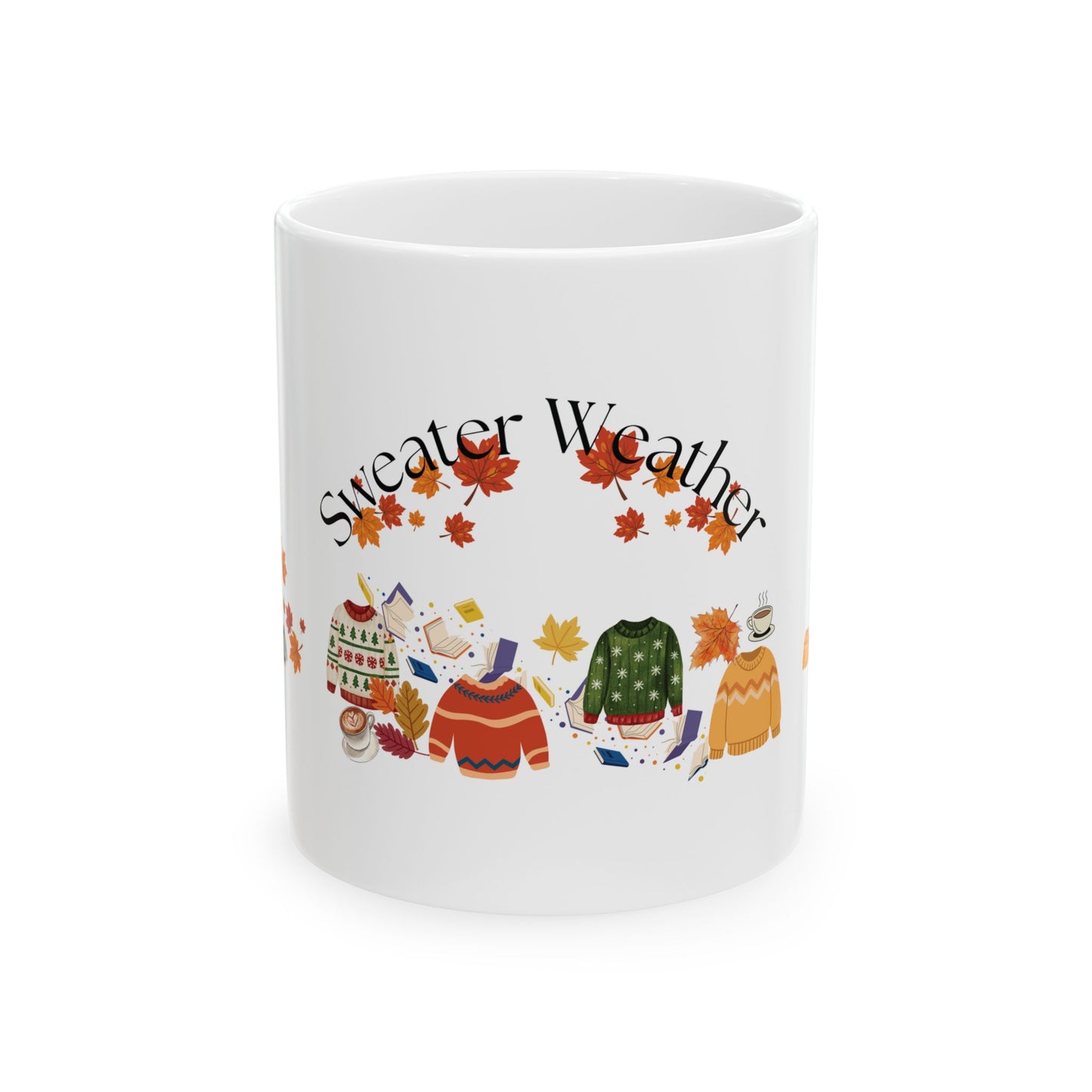 Fall-Inspired Ceramic Mug - "Sweater Weather"