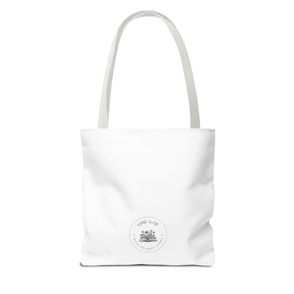 Tote Bag with Serpent and Apple Design