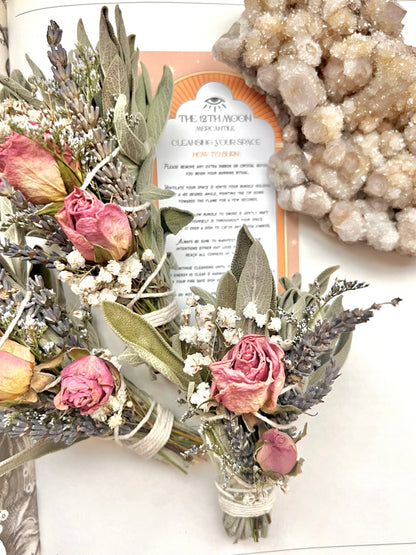 The 12th Moon - MAGIC RITUALS Mini Sage Smudge Bundle - Smoke Cleanser