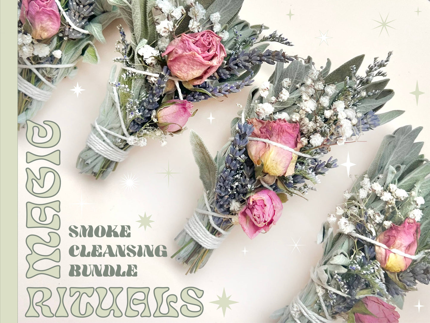 The 12th Moon - MAGIC RITUALS Mini Sage Smudge Bundle - Smoke Cleanser