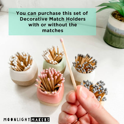 Moonlight Makers - Ceramic Match Holders  With  Matches