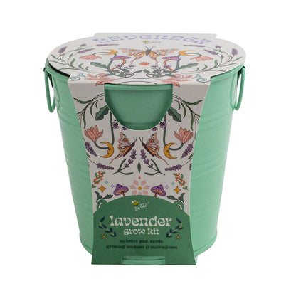 Buzzy Seeds Grow Gifts - Painted Flower Grow Pail – Lavender Indoor Garden Gift