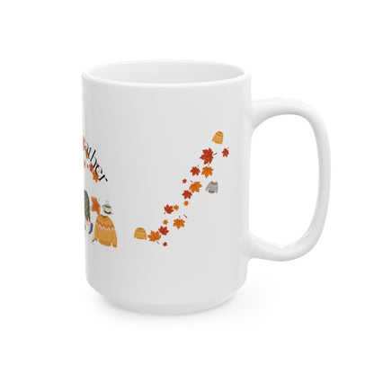 Fall-Inspired Ceramic Mug - "Sweater Weather"