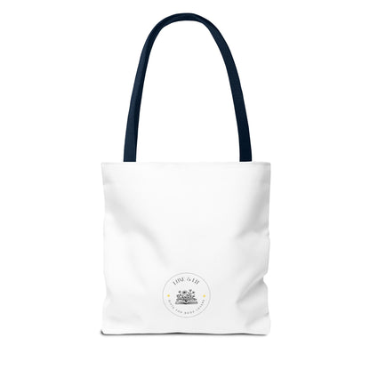 Tote Bag with Serpent and Apple Design