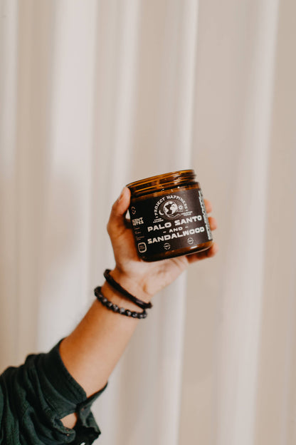 Project Happiness Candle Co. - Palo Santo and Sandalwood - 8 oz Soy Candle
