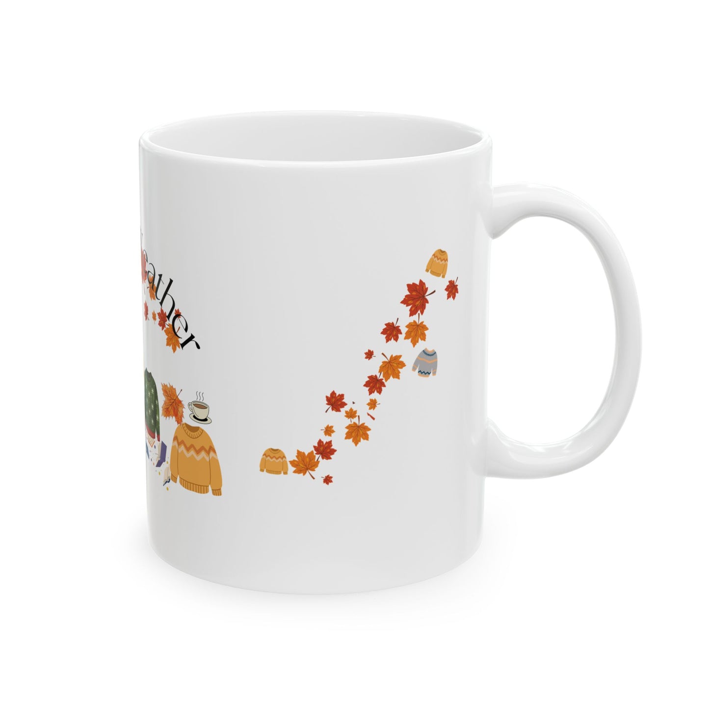 Fall-Inspired Ceramic Mug - "Sweater Weather"