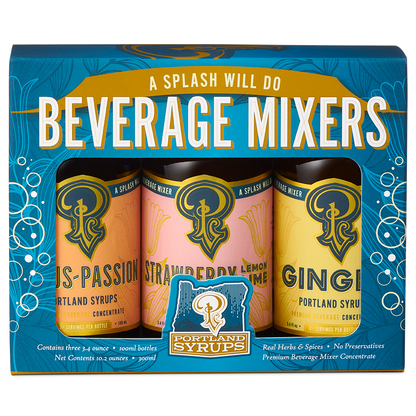 Portland Syrups - Gift Set - Blue Standard Cocktail / Mocktail Drink Mixers