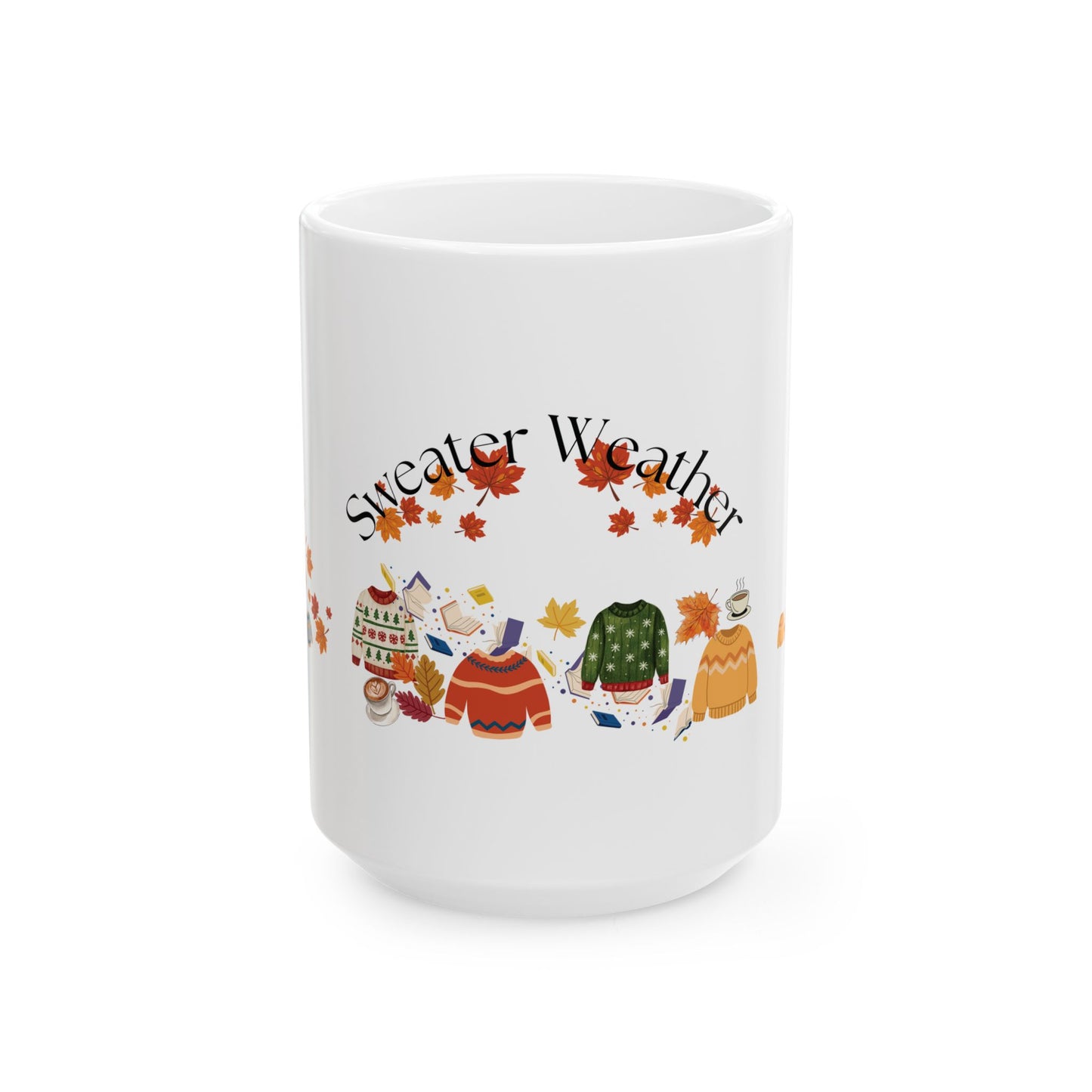 Fall-Inspired Ceramic Mug - "Sweater Weather"