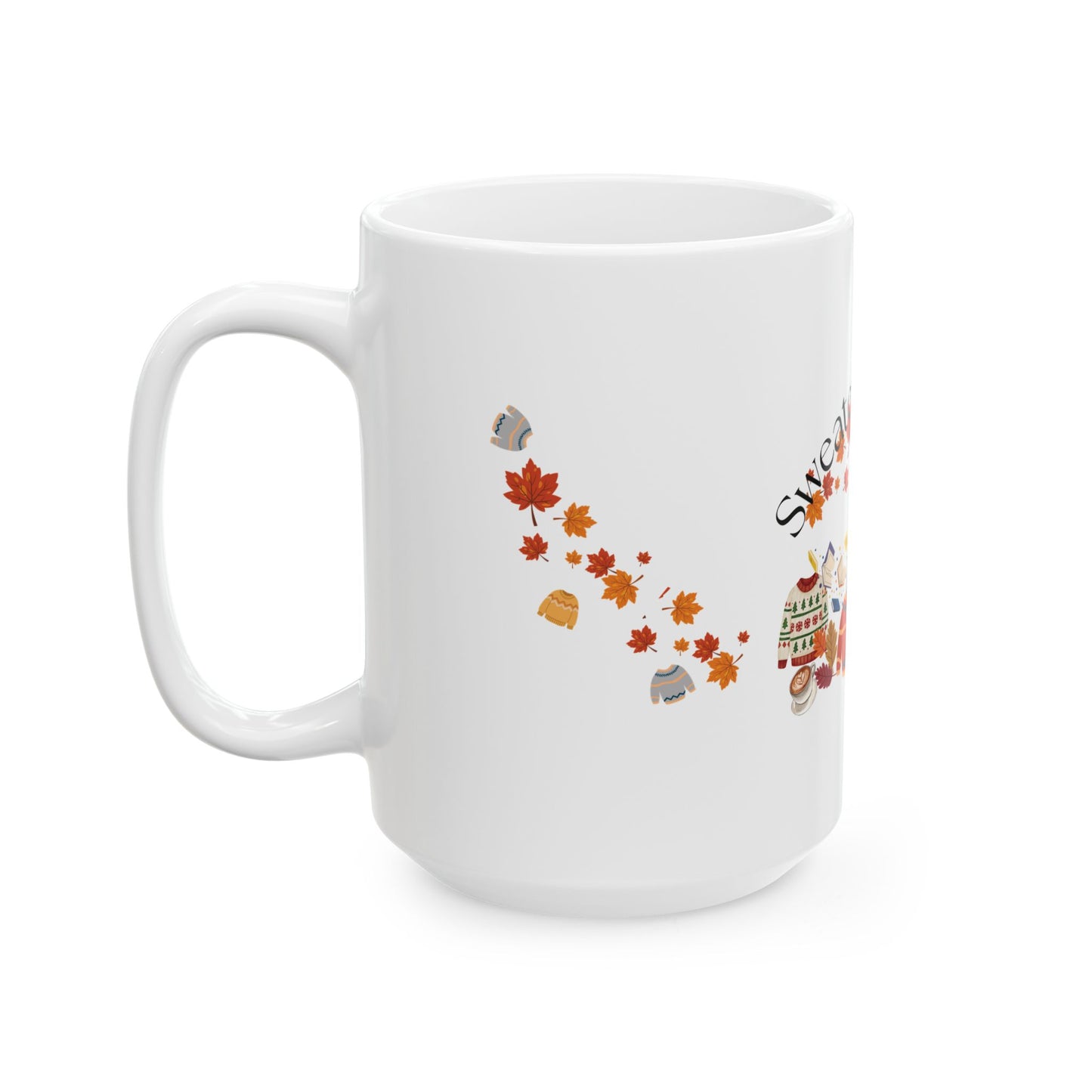 Fall-Inspired Ceramic Mug - "Sweater Weather"