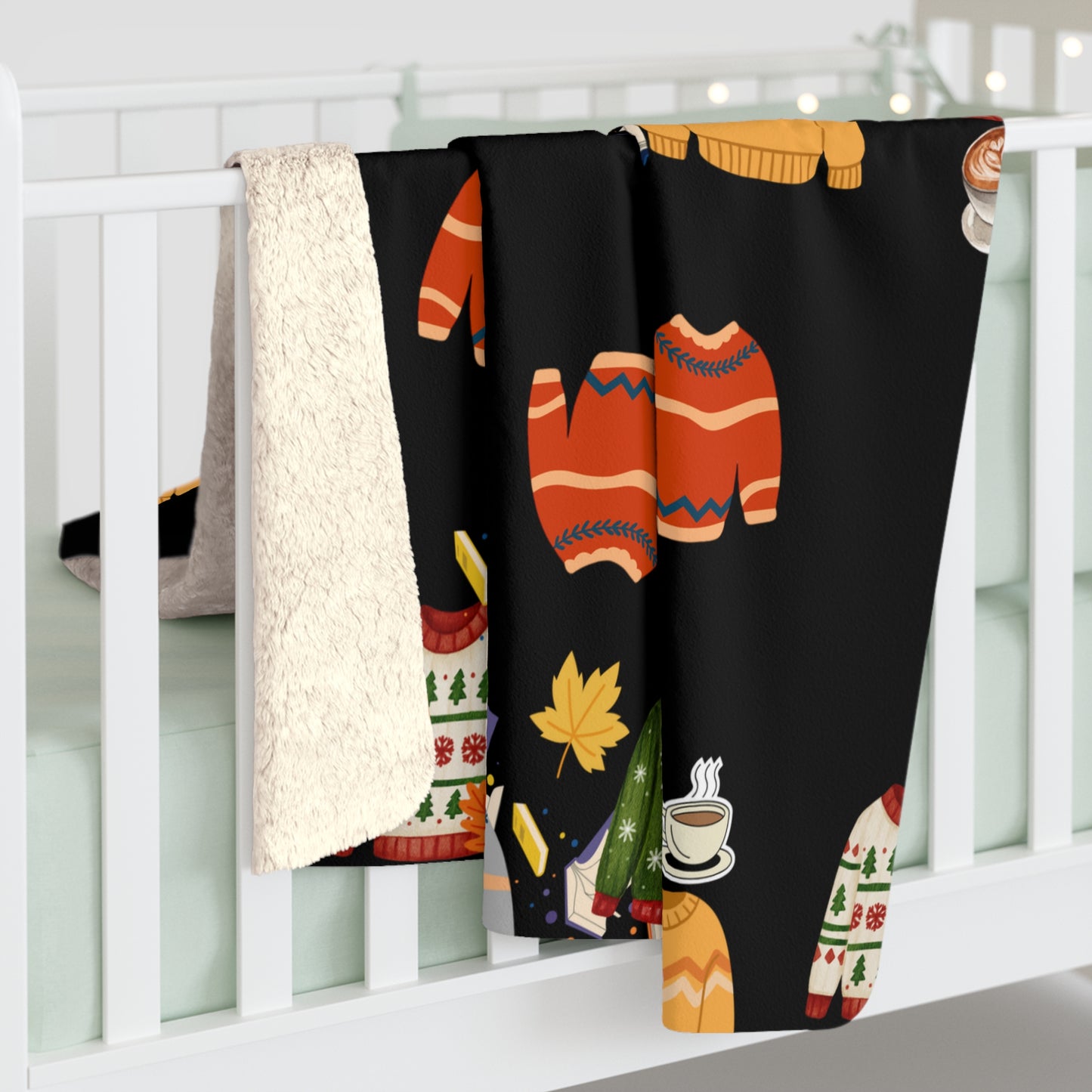 Sweater Weather Fleece Blanket - Perfect for Winter, Holidays, & Snuggling Up -Book Blanket