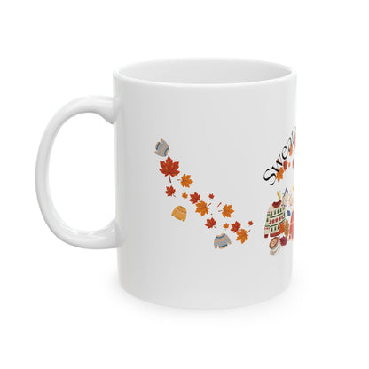 Fall-Inspired Ceramic Mug - "Sweater Weather"