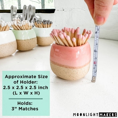 Moonlight Makers - Ceramic Match Holders  With  Matches