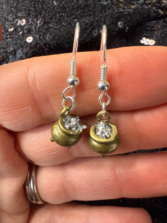 Teeny Cauldron Earrings