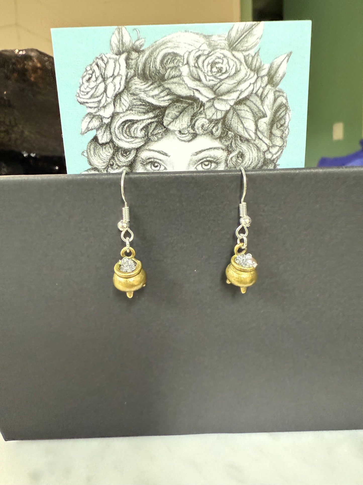 Teeny Cauldron Earrings