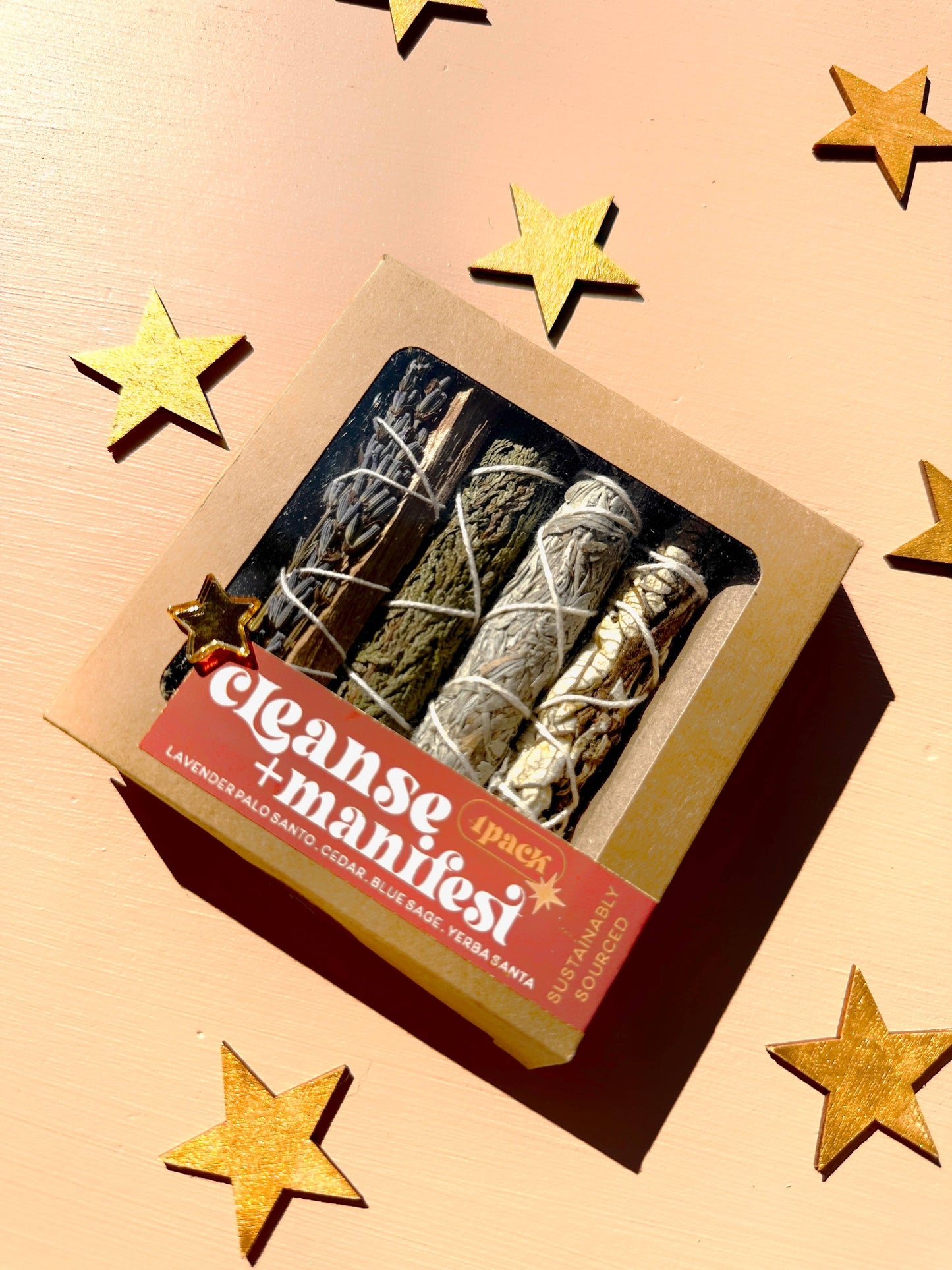 The 12th Moon - CLEANSE and MANIFEST KIT - Bundle - 4 Pack - Sage Smudge