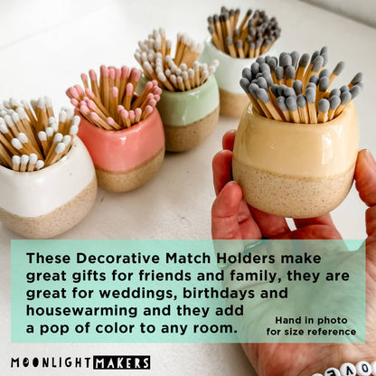 Moonlight Makers - Ceramic Match Holders  With  Matches