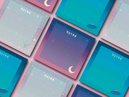 Celestial Sticky Notes Post It - Crescent Moon